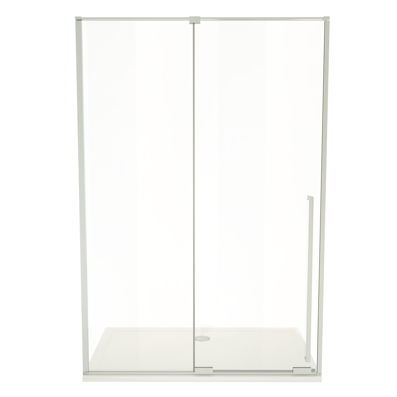 Luca Varess Stilus Duschtür: Schiebetür, 140 x 200 cm, Klarglas, Chrom Profil, glänzend