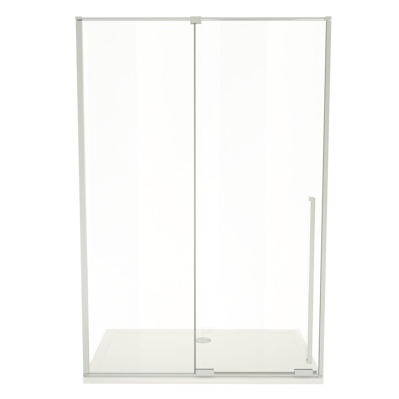 Luca Varess Stilus douche schuifdeur 140 x 200 cm helder glas glanzend chroom profiel