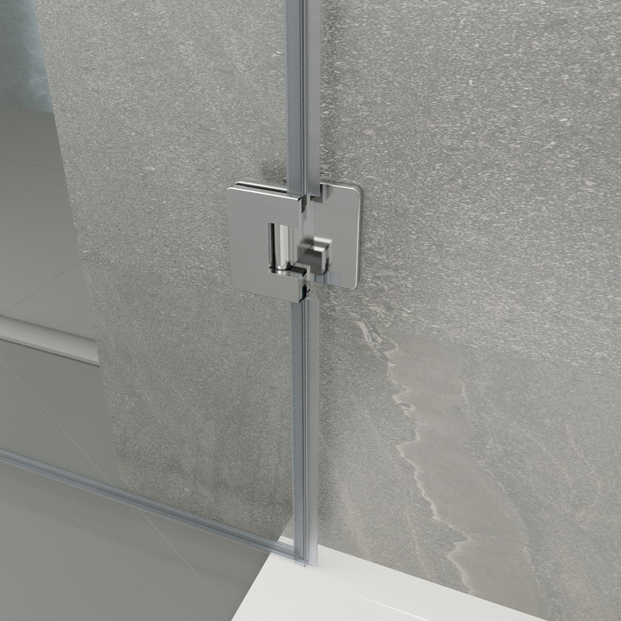 Balmani Modular douchedeur scharnieren en greep chroom