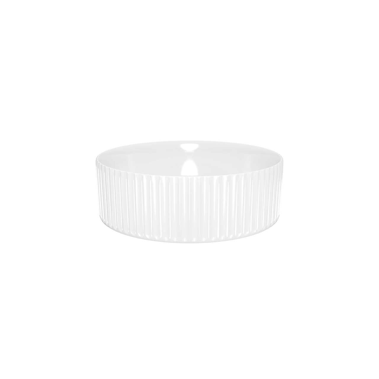 Luca Varess Verona vasque à poser porcelaine Blanc Brillant rond Ø 36 cm