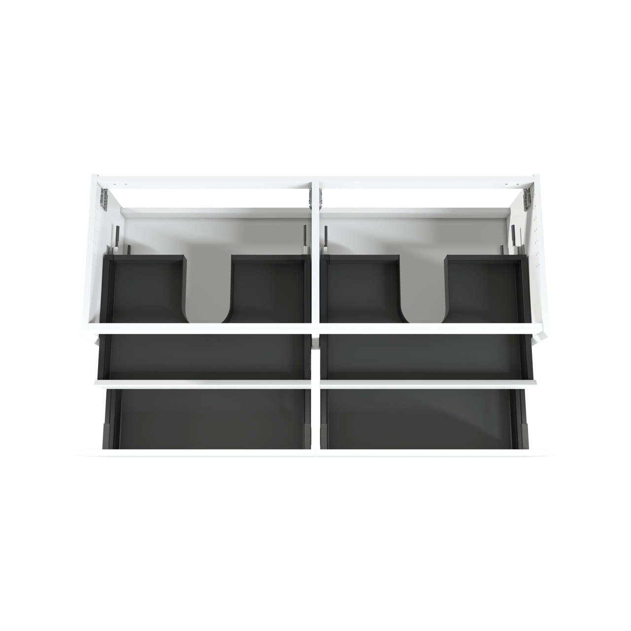 Balmani Idra zwevende wastafelonderkast 150 x 55 cm mat wit 4 lades