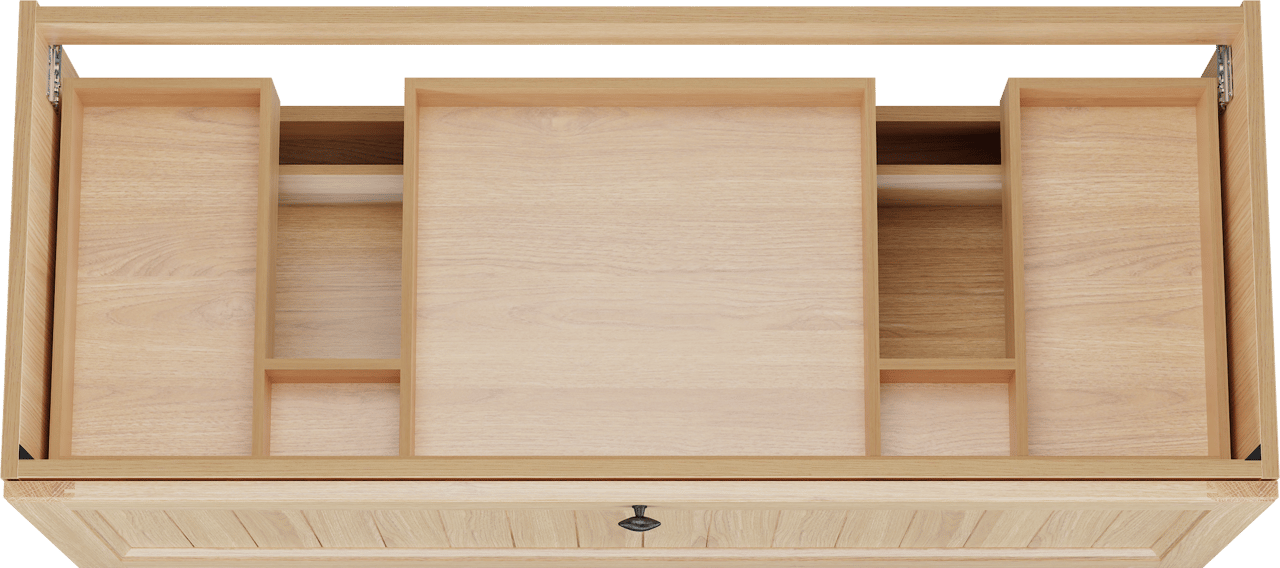 Balmani Lemon meuble sous-lavabo suspendu 135 x 55 cm Placage chêne naturel 2 tiroirs