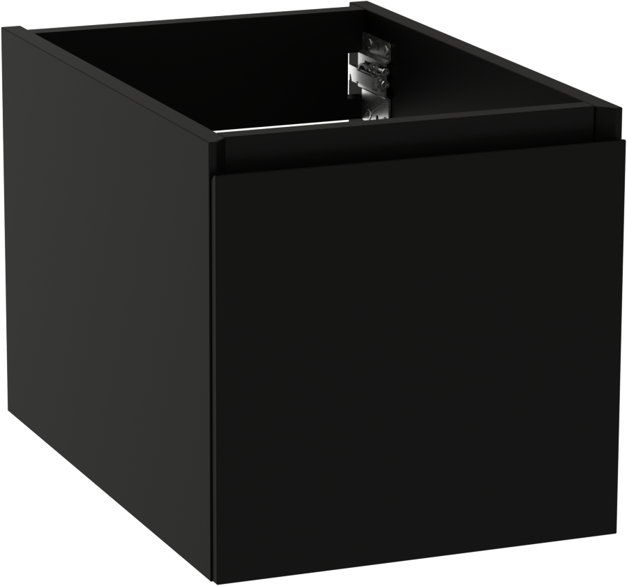 Storke Edge zwevende wastafelonderkast 35 x 52 cm mat zwart 1 lade