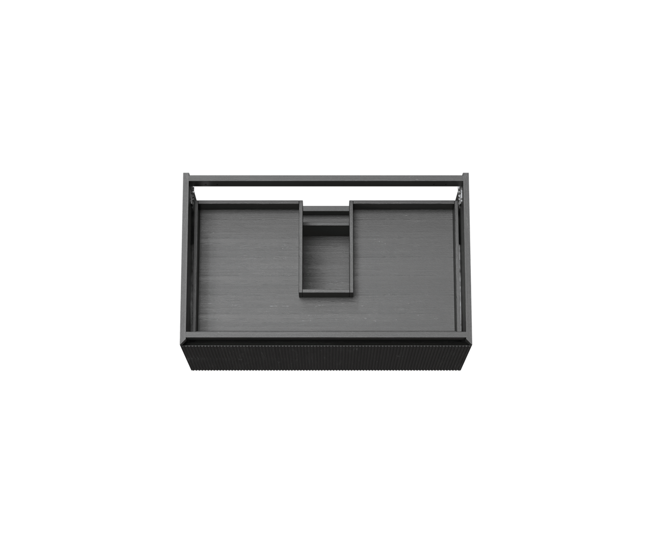 Balmani Fila zwevende wastafelonderkast 90 x 55 cm fineer zwart eiken 2 lades