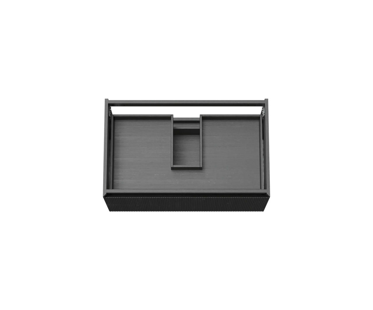 Balmani Fila zwevende wastafelonderkast 90 x 55 cm fineer zwarte eik 2 lades