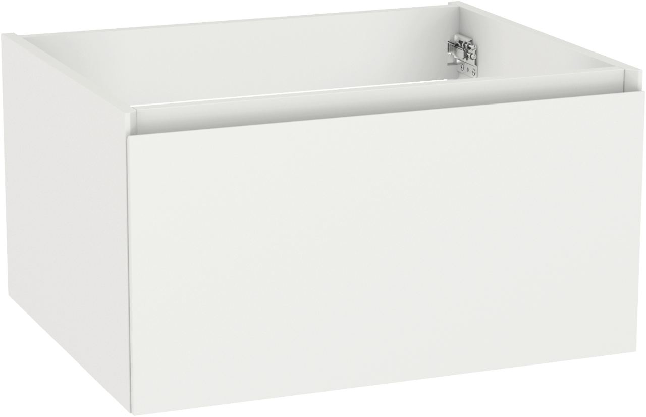 Storke Edge zwevende wastafelonderkast 65 x 52 cm mat wit 1 lade