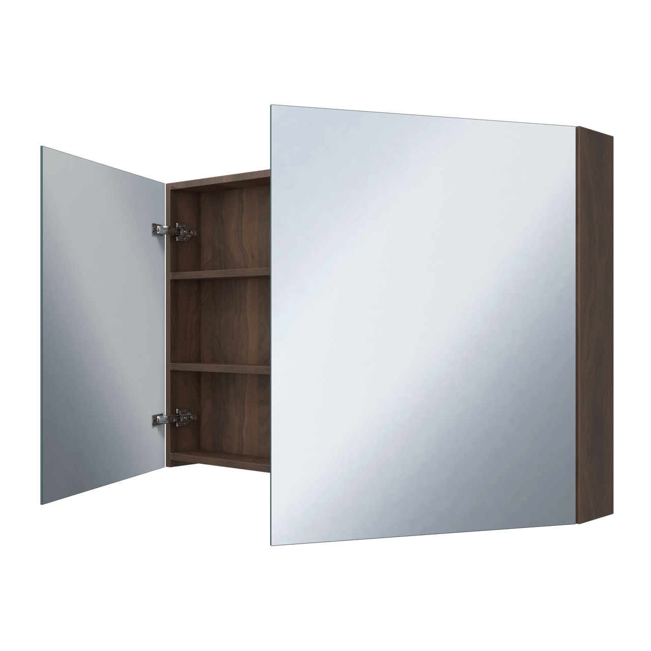 Storke Reflecta Spiegelschrank Bad: 120 x 75 cm, Nussbaum
