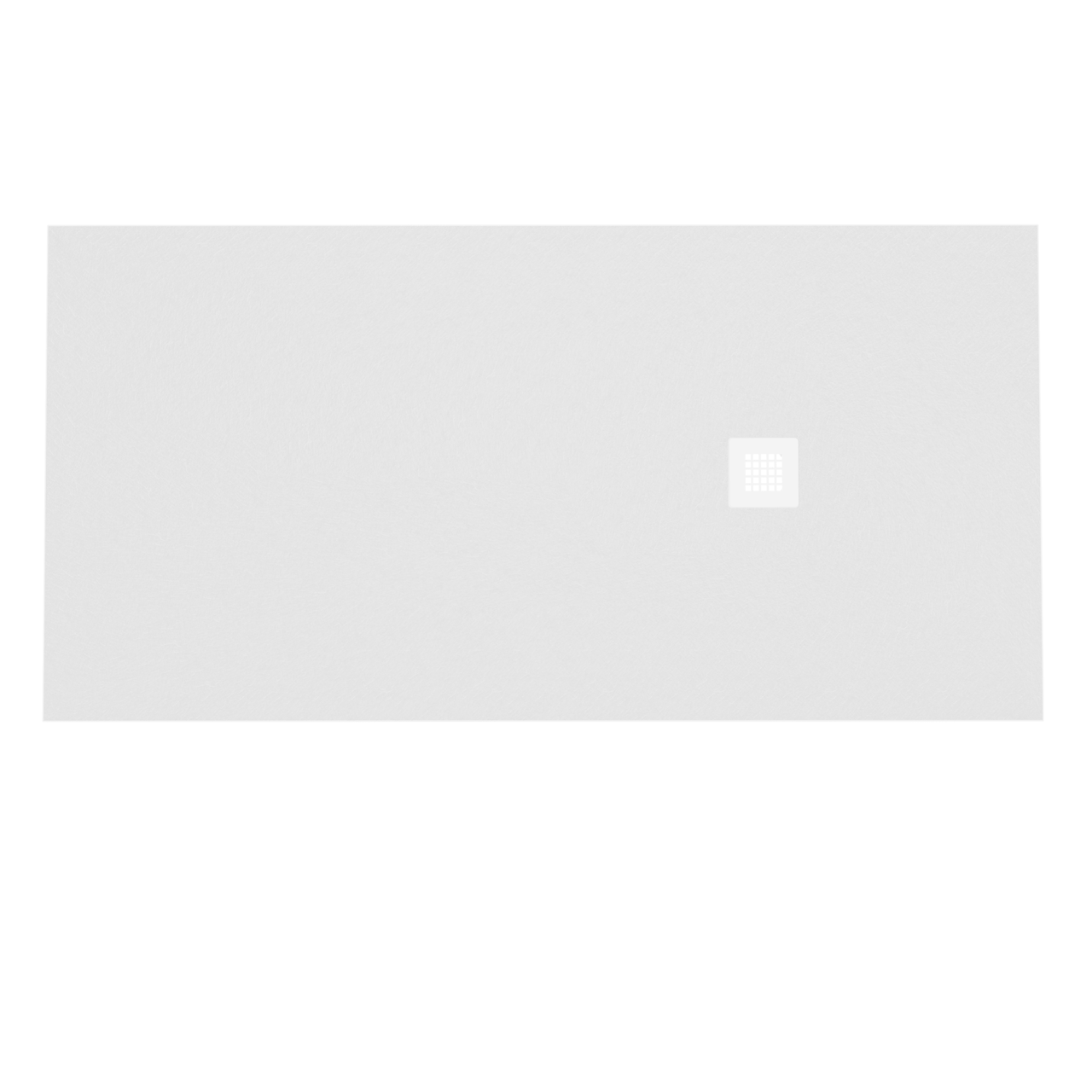 Balmani Vega douchebak 180 x 90 cm composietmarmer mat wit leisteenstructuur