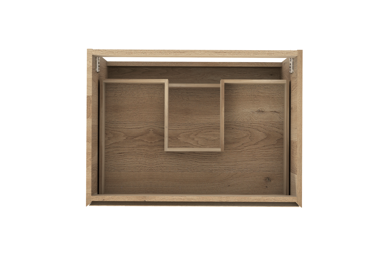 Balmani Mitra zwevende wastafelonderkast 75 x 55 cm natuur eik 2 lades