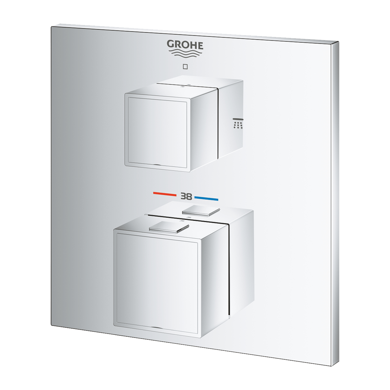 Grohe Grohtherm thermostat de douche encastré 2 fonctions chrome brillant