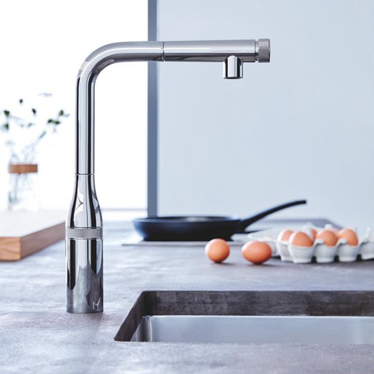 Grohe Essence SmartControl robinet de cuisine avec douchette extractible chrome brillant