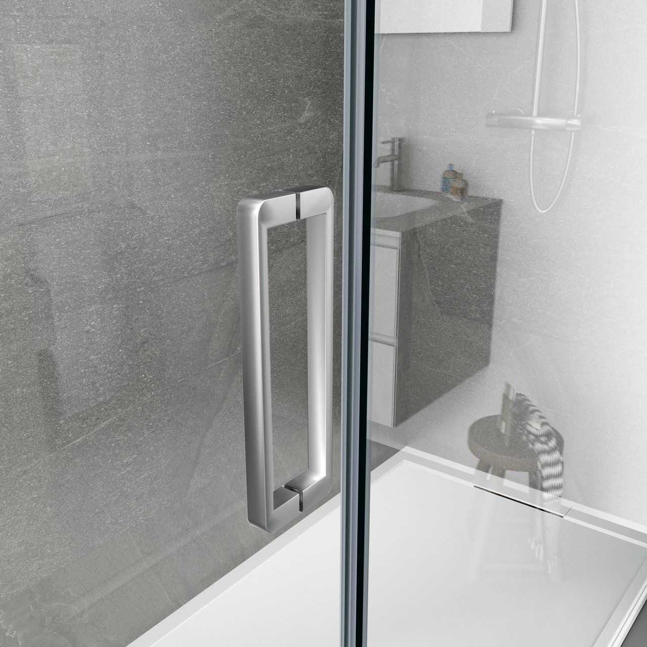 Balmani Modular douchedeur scharnieren en greep Brushed inox