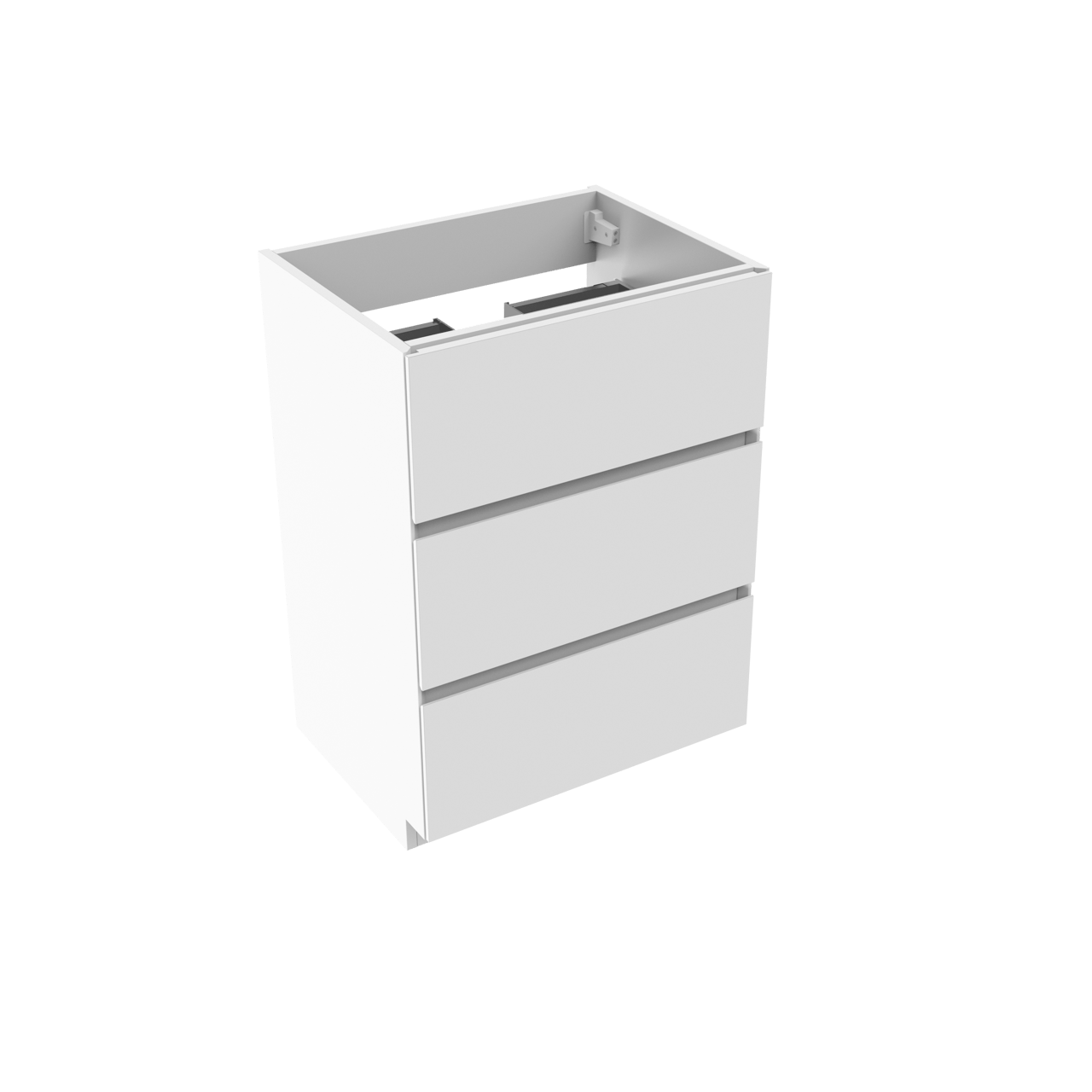 Storke Edge staande wastafelonderkast 60 x 46 cm hoogglans wit 3 lades