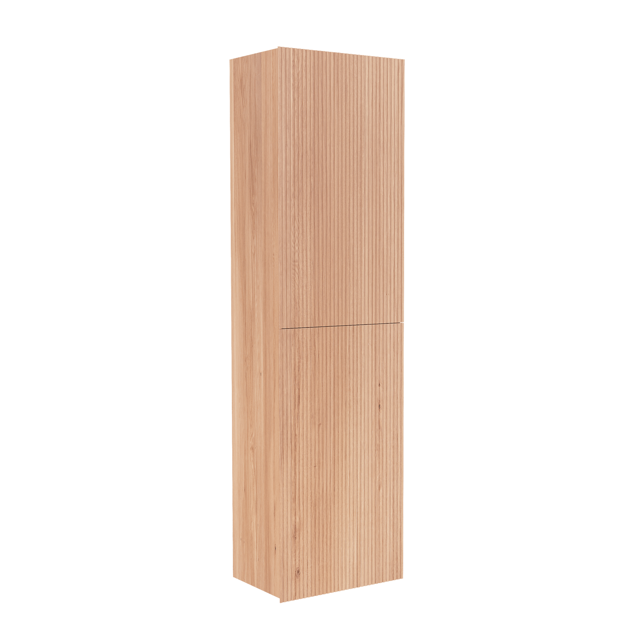 Balmani Forma zwevende badkamerkast natuur eik 42 x 30 x 150 cm vert. sym. groef