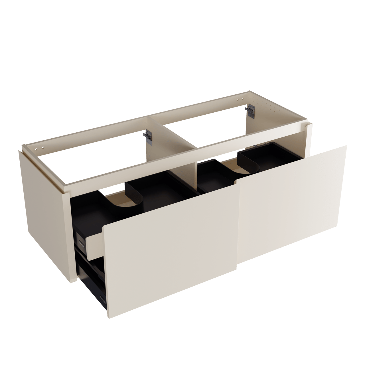 Balmani Eclips hängendes möbelstück Waschtischunterschränke 150 x 55 cm Sandbeige 4 Schubladen