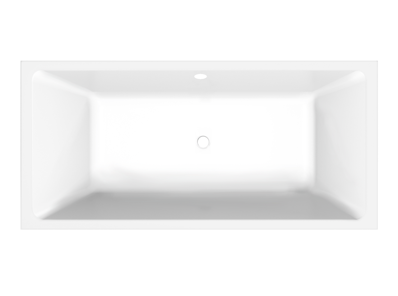 Luca Varess Sandrina baignoire encastrable double 190 x 90 cm acrylique blanc mat