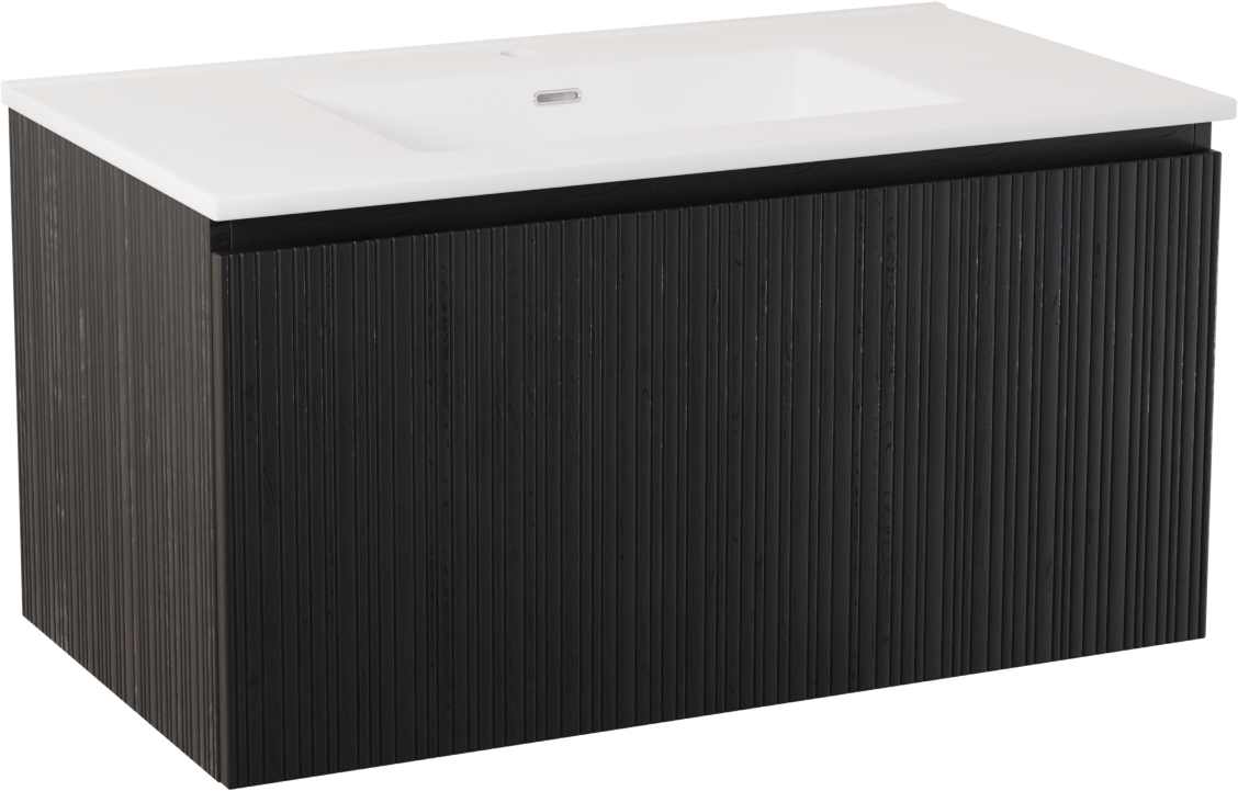 Storke Ribs badkamermeubel met Kera Wastafel