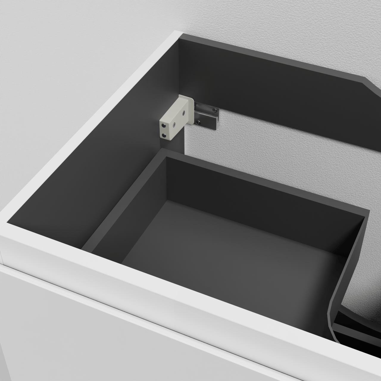 Linie Lado zwevende wastafelonderkast 80 x 46 cm mat wit 2 lades