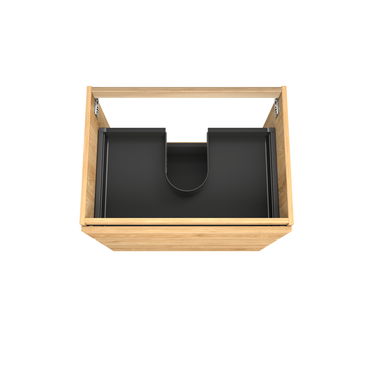 Balmani Lucida stehender Waschbeckenunterschrank: 75 x 55 cm, Eiche rustikal, 3 Schubladen