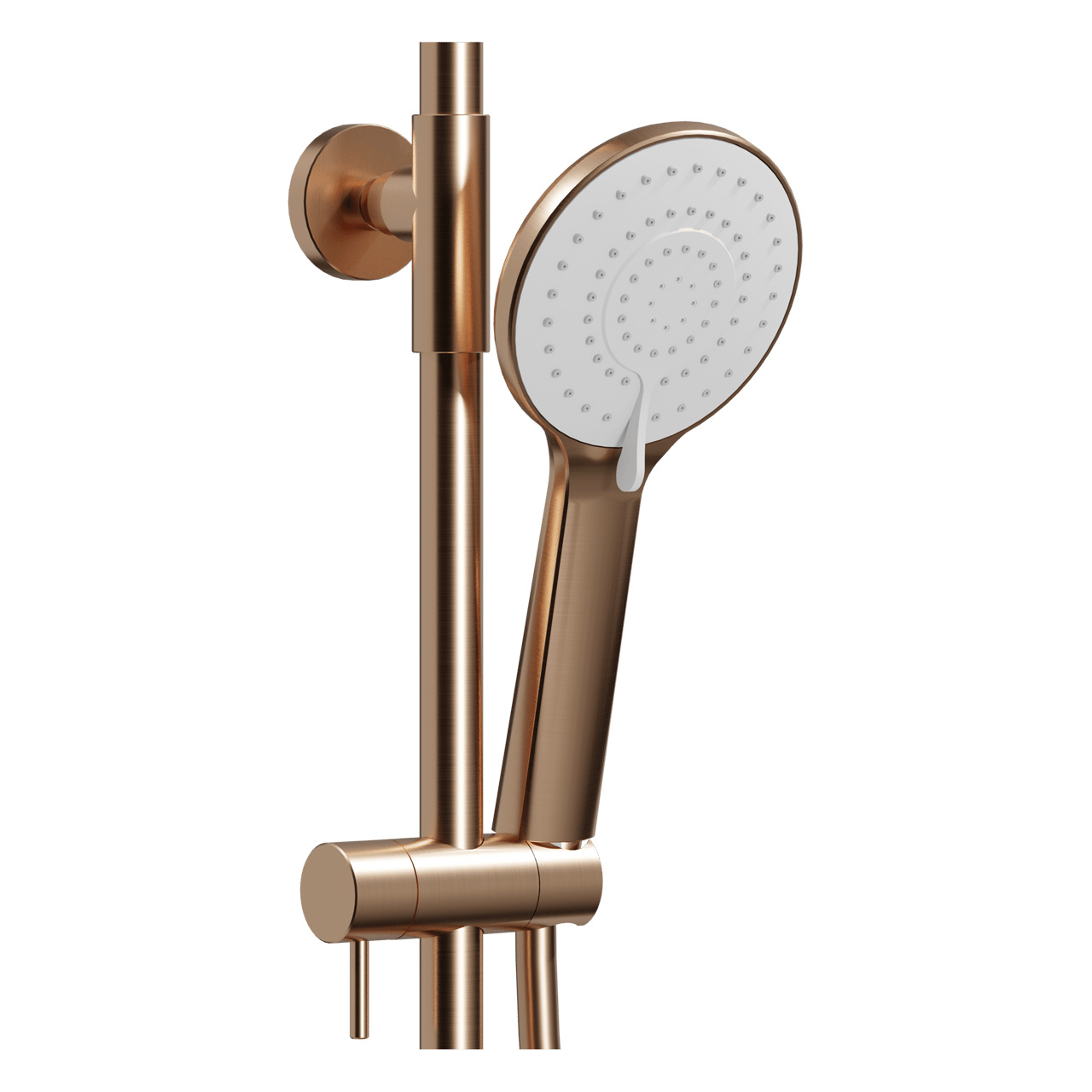 Linie Neptunus Regendusche Duschsystem mit Thermostatbatterie: Wandmontage, Brushed Rosegold