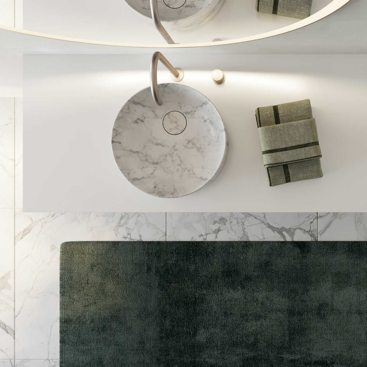 Blaufoss Pavilion Curve robinet de lavabo haut Brushed Coolmetal