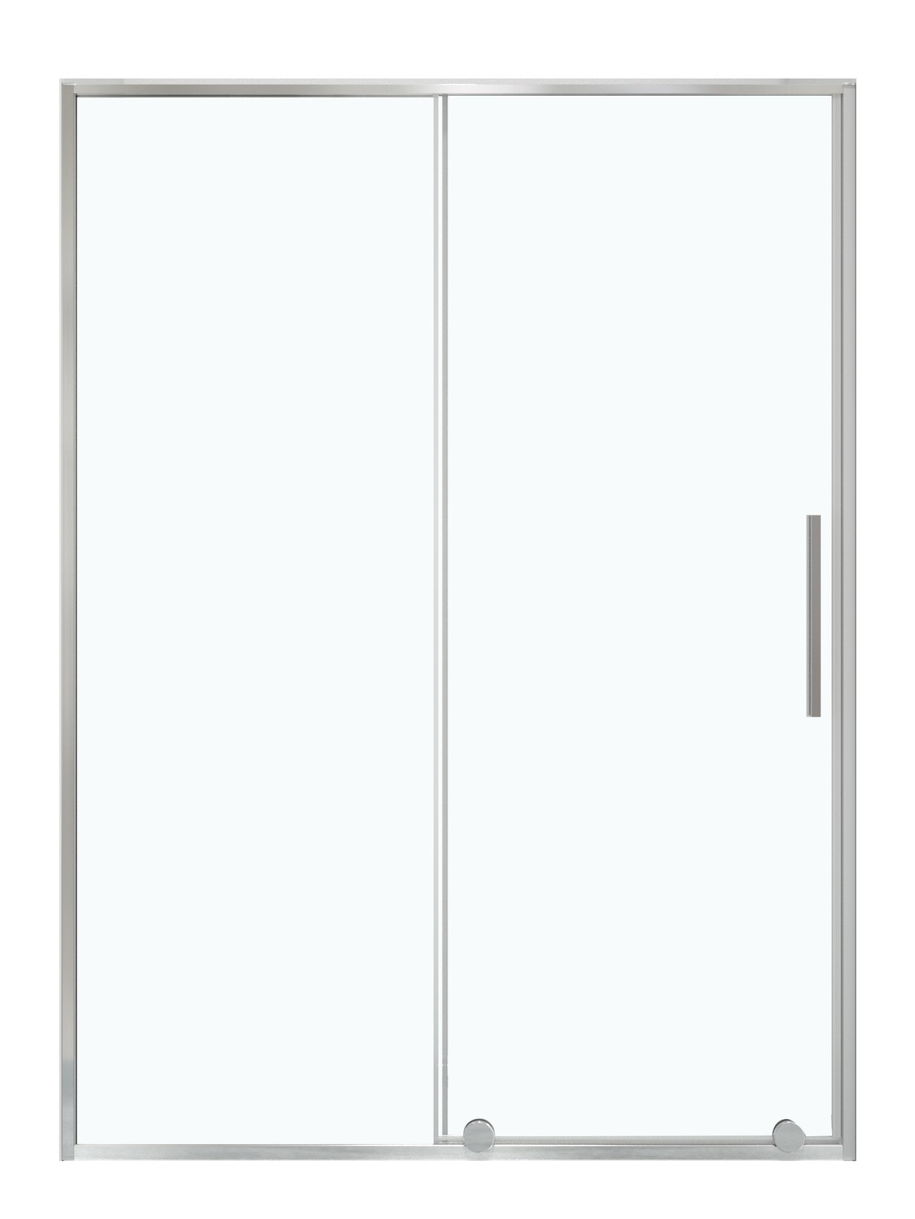 Luca Varess Morano porte coulissante 120 x 190 cm verre transparent profil chrome brillant