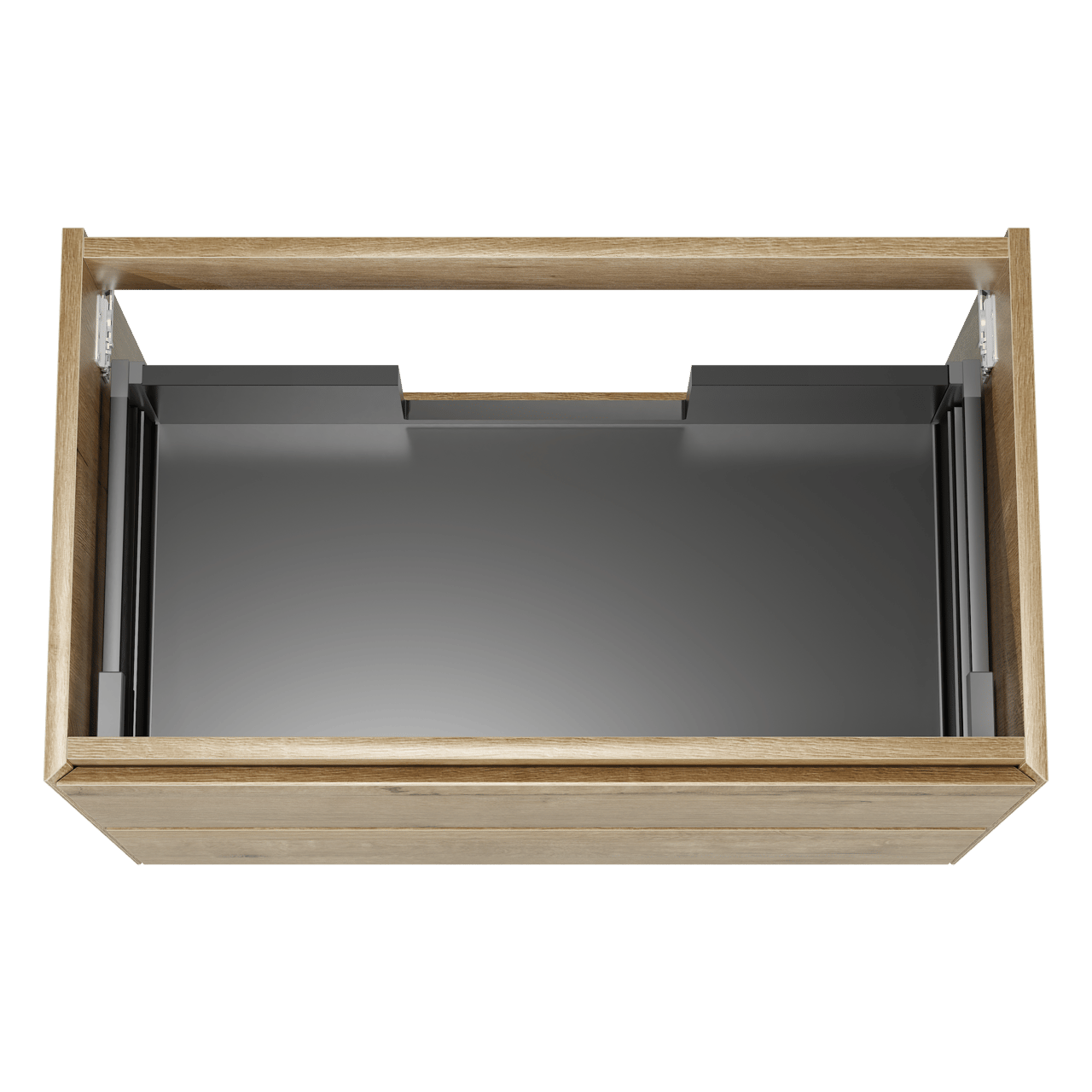 Balmani Mitra Compact zwevend wastafelonderkast 80 x 46 cm ruwe eik 2 lades