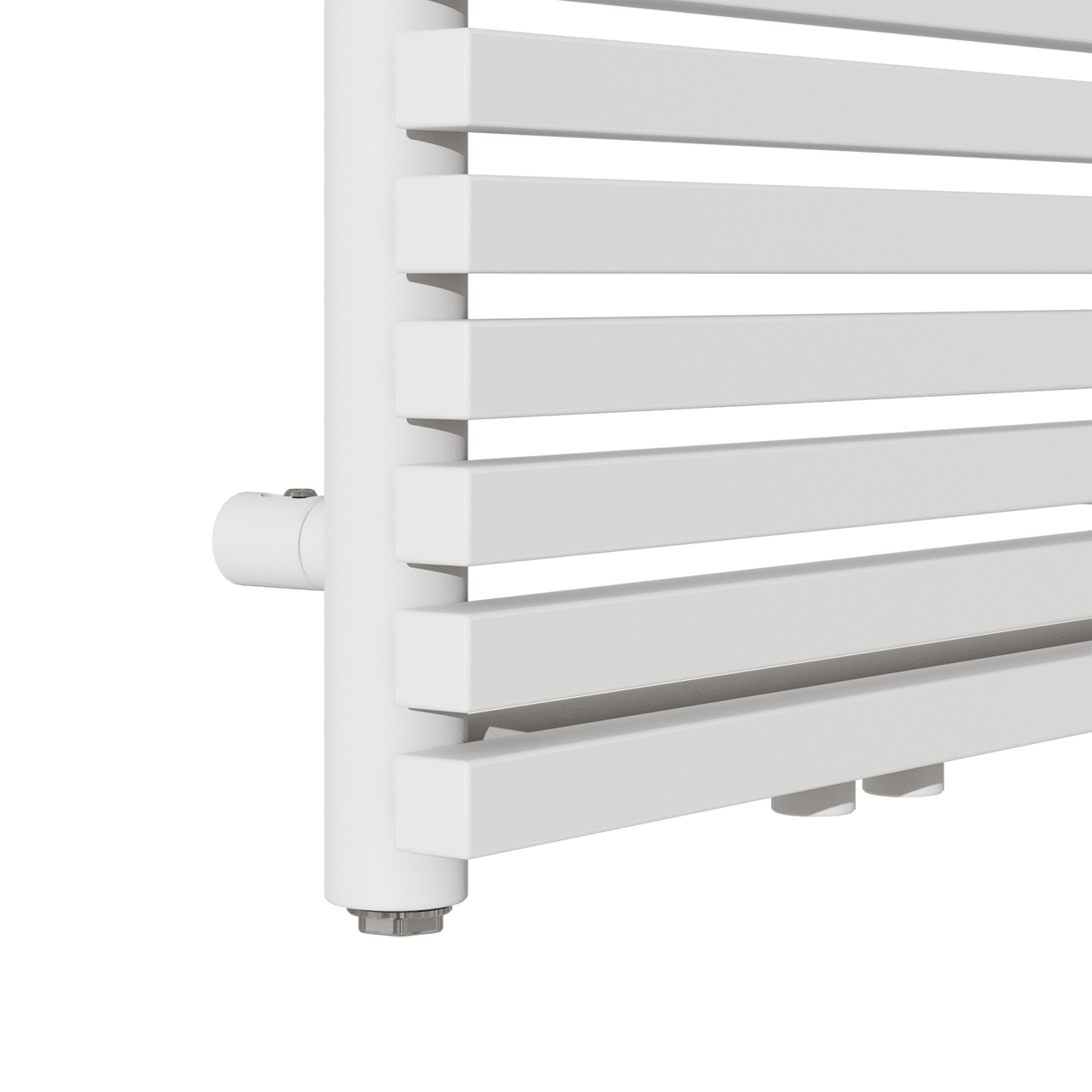 Vipera Vesuvio enkele handdoekradiator 50 x 120 cm centrale verwarming mat wit zij- en middenaansluiting 872W