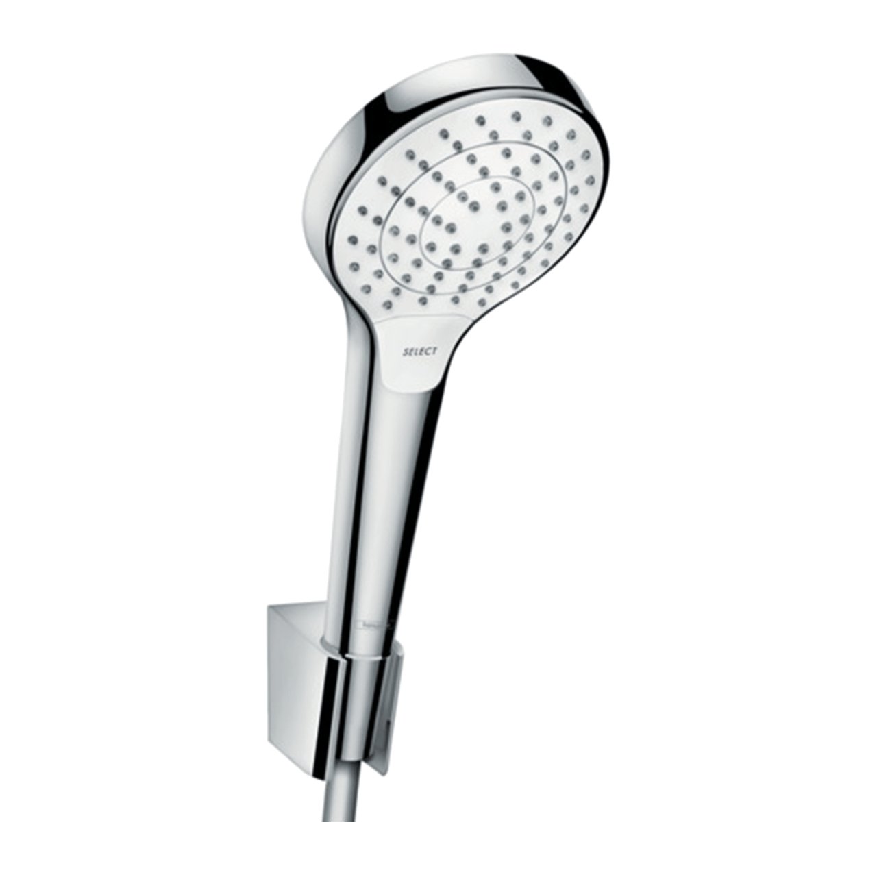 Hansgrohe Croma Select S Handbrause-Set: 3jet, Chrom Glänzend