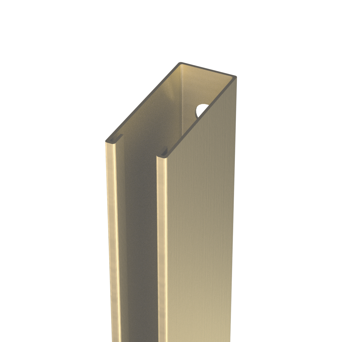 Balmani Modular Walk-In Dusche: 140 x 200 cm, Klarglas, Profil Brushed Champagne Gold