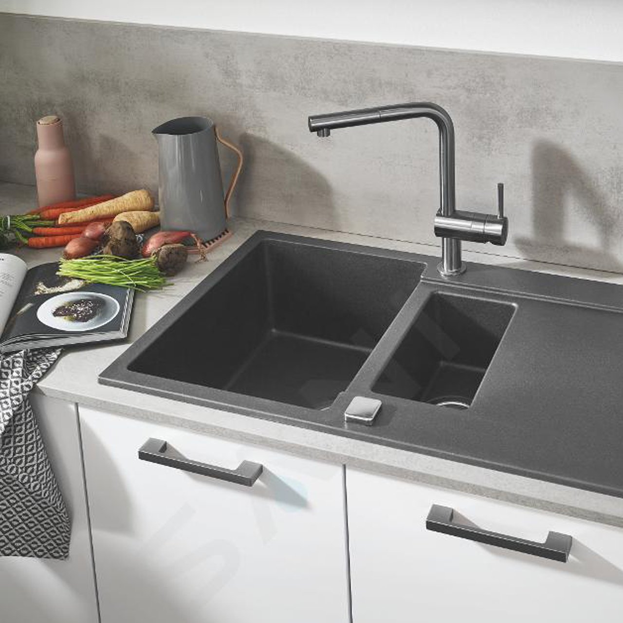 Grohe Minta L robinet de cuisine avec douchette extractible Supersteel 32168DC0