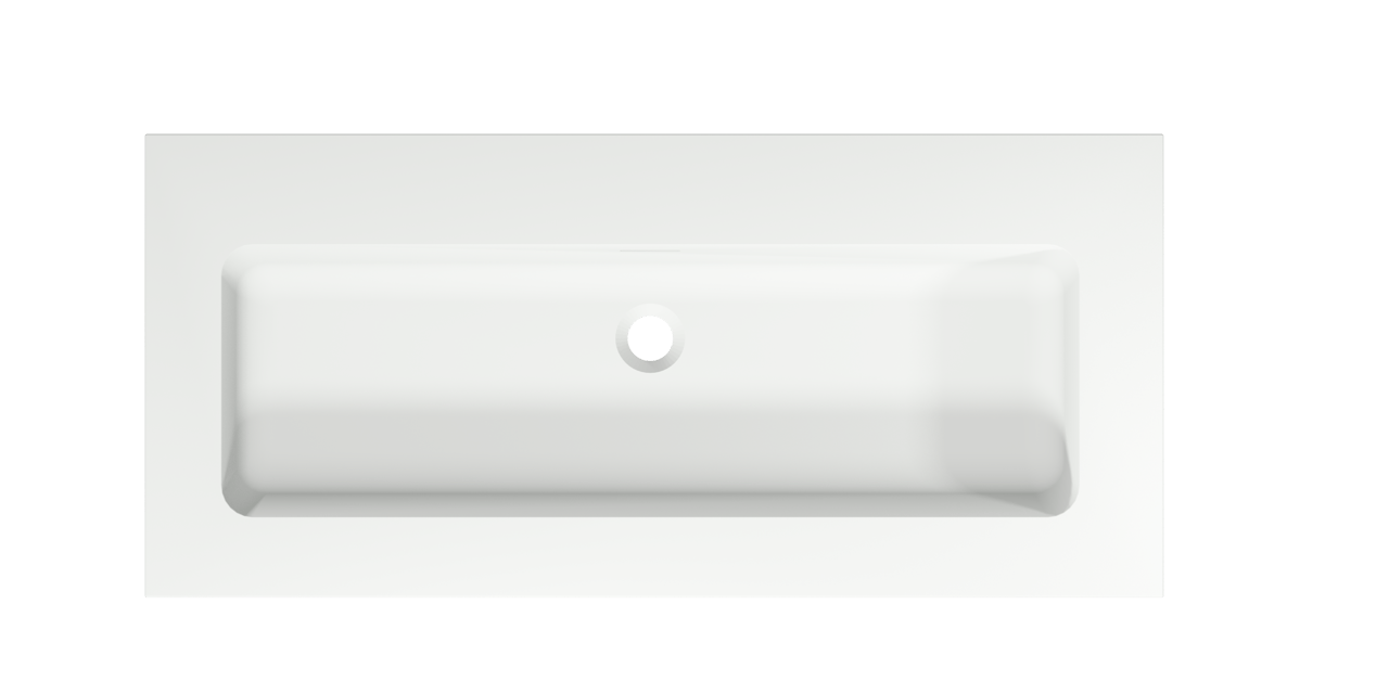 Storke Mata enkele wastafel matte Solid Surface 100 x 46 cm