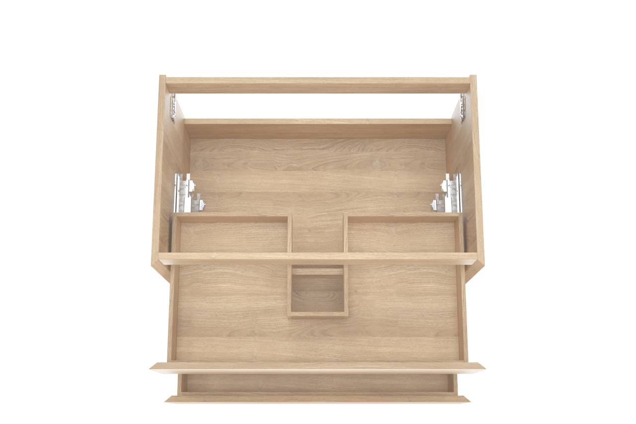 Balmani Mitra zwevende wastafelonderkast 90 x 55 cm fineer natuur eik 2 lades