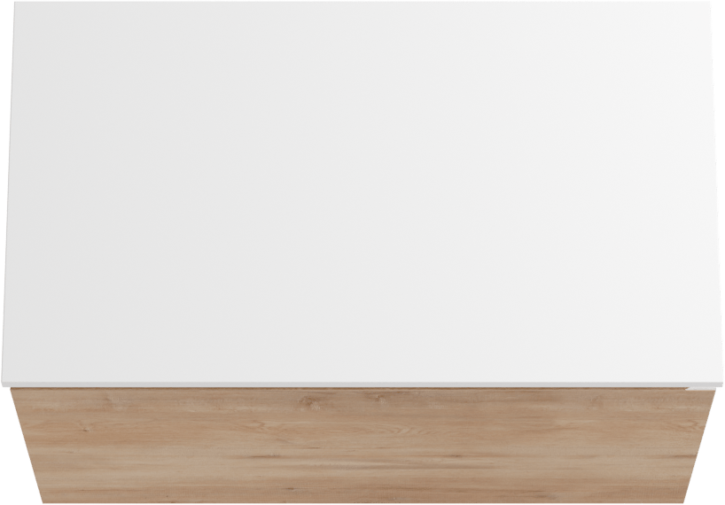 Linie Lado zwevend badkamermeubel 80 x 46 cm natuur eik met Lado enkel tablet in composietmarmer mat wit