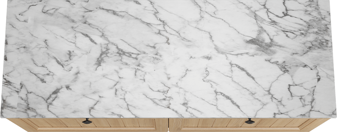 Balmani Lemon meuble salle de bains suspendu 150 x 55 cm, placage chêne naturel avec Stretto tablette simple ou double en carrara