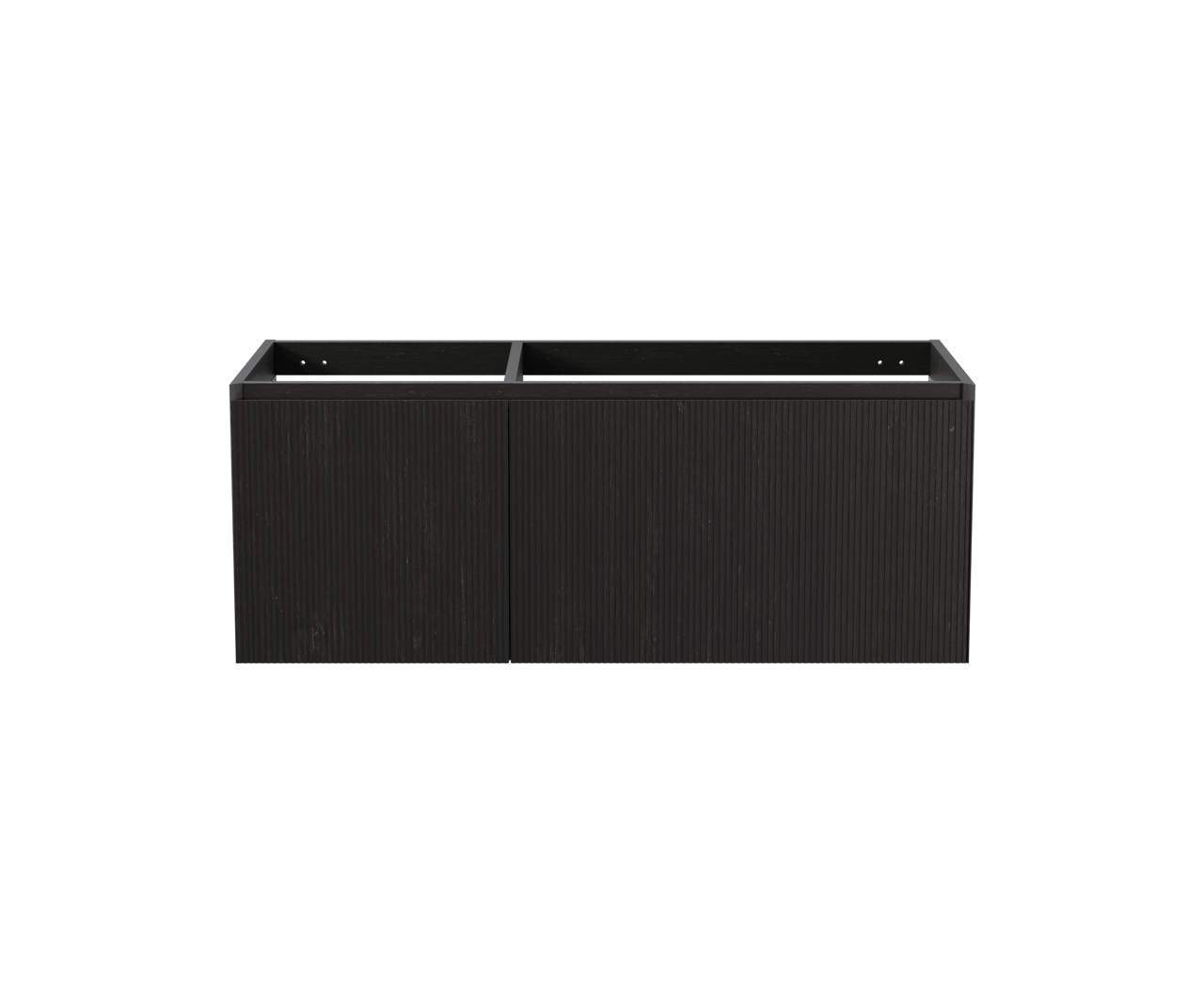 Balmani Fila meuble sous-lavabo suspendu 120 x 55 cm asymétrique droite placage chêne noir 4 tiroirs