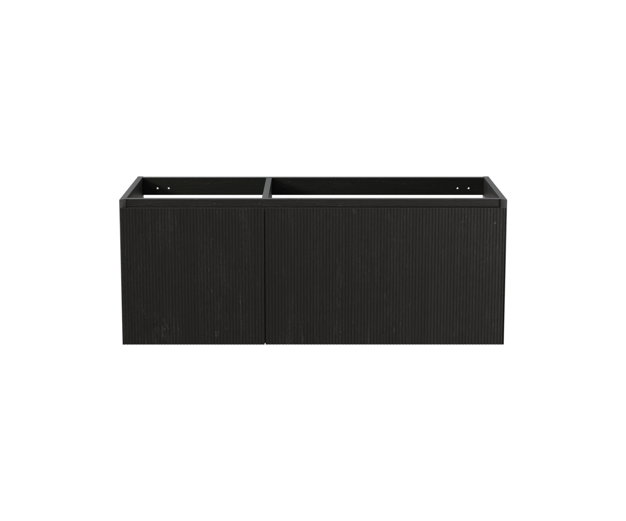 Balmani Fila meuble sous-lavabo suspendu 120 x 55 cm asymétrique droite placage chêne noir 4 tiroirs