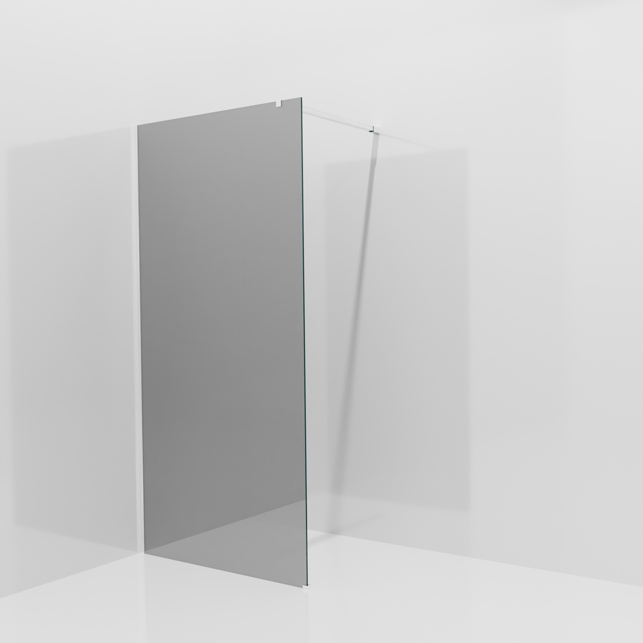 Balmani Modular douche à l'italienne: 100 x 200 cm, Miroir Reflex, Profil Chrome brillant