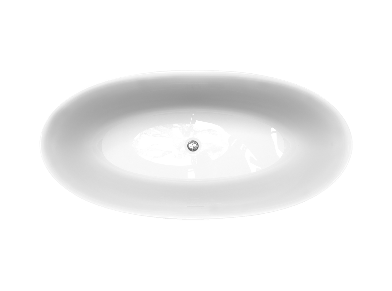 Luca Varess Dias ovaal vrijstaand bad 170 x 82 cm acryl hoogglans wit