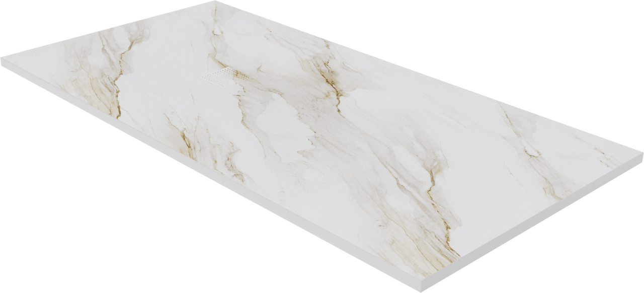 Luca Varess Suite douchebak 180 x 90 cm composietmarmer Marble Gold 