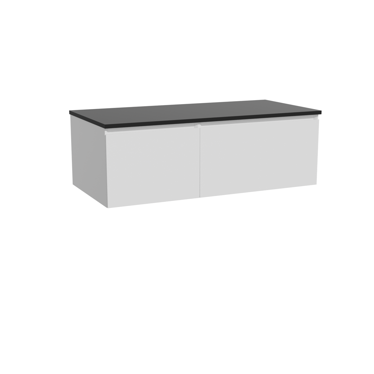 Storke Edge badkamermeubel met Panton wastafelblad voor waskom(men)