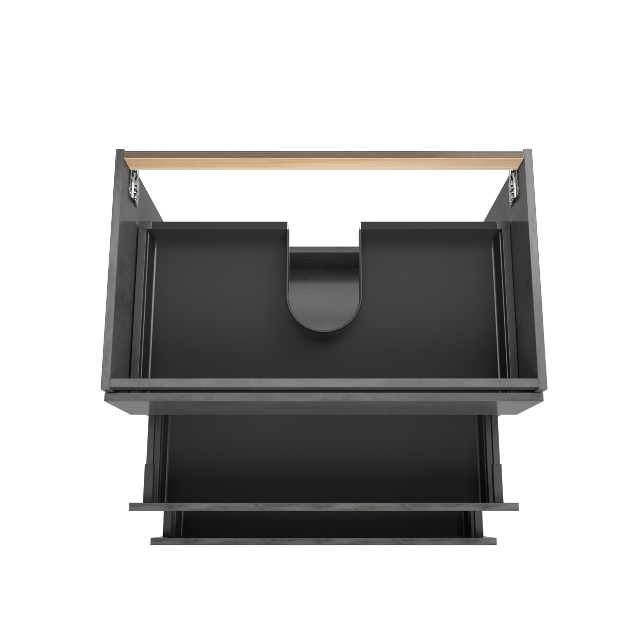 Balmani Lucida staande wastafelonderkast 90 x 55 cm beton donkergrijs 3 lades