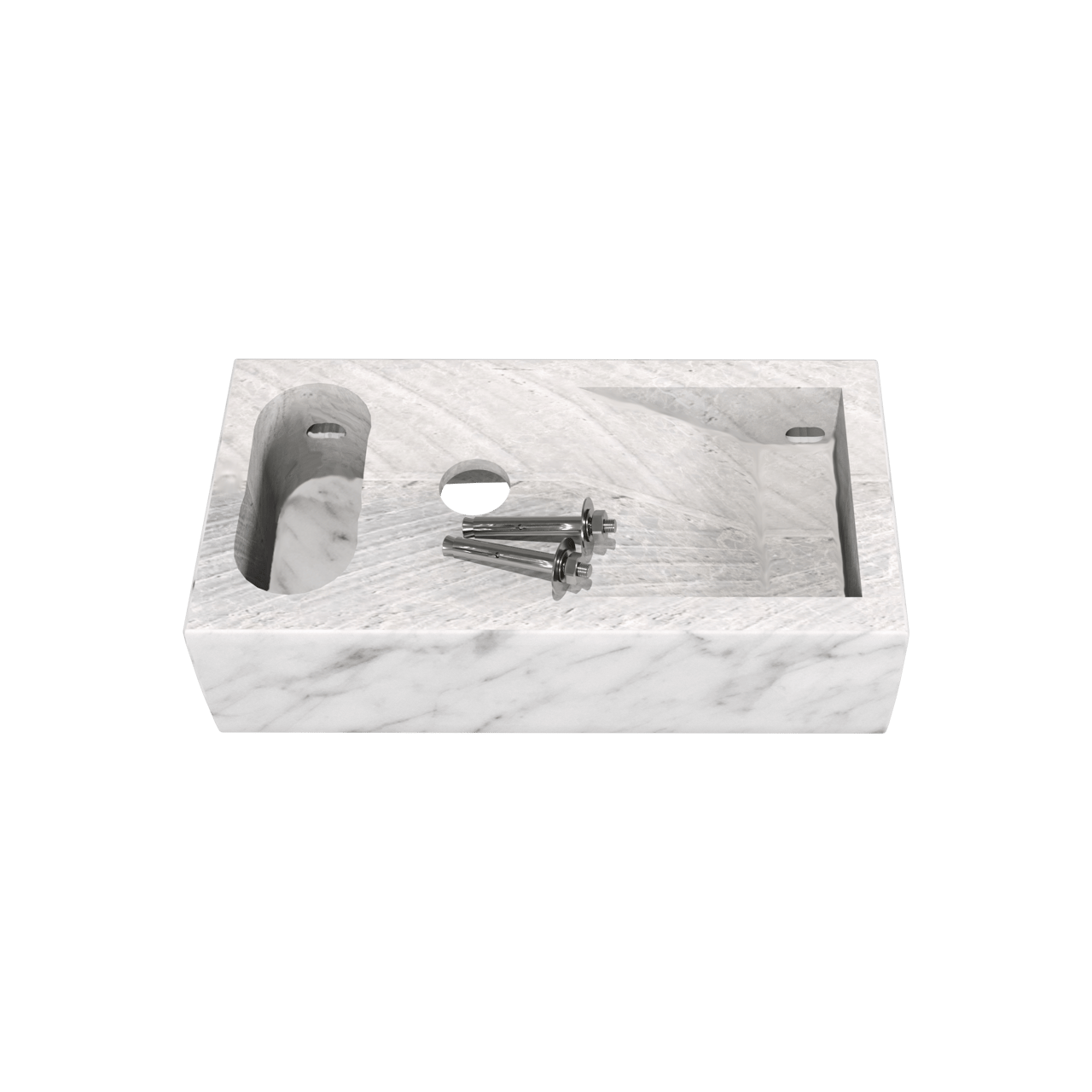 Balmani Mood fonteintje 36 x 18 cm Carrara marmer