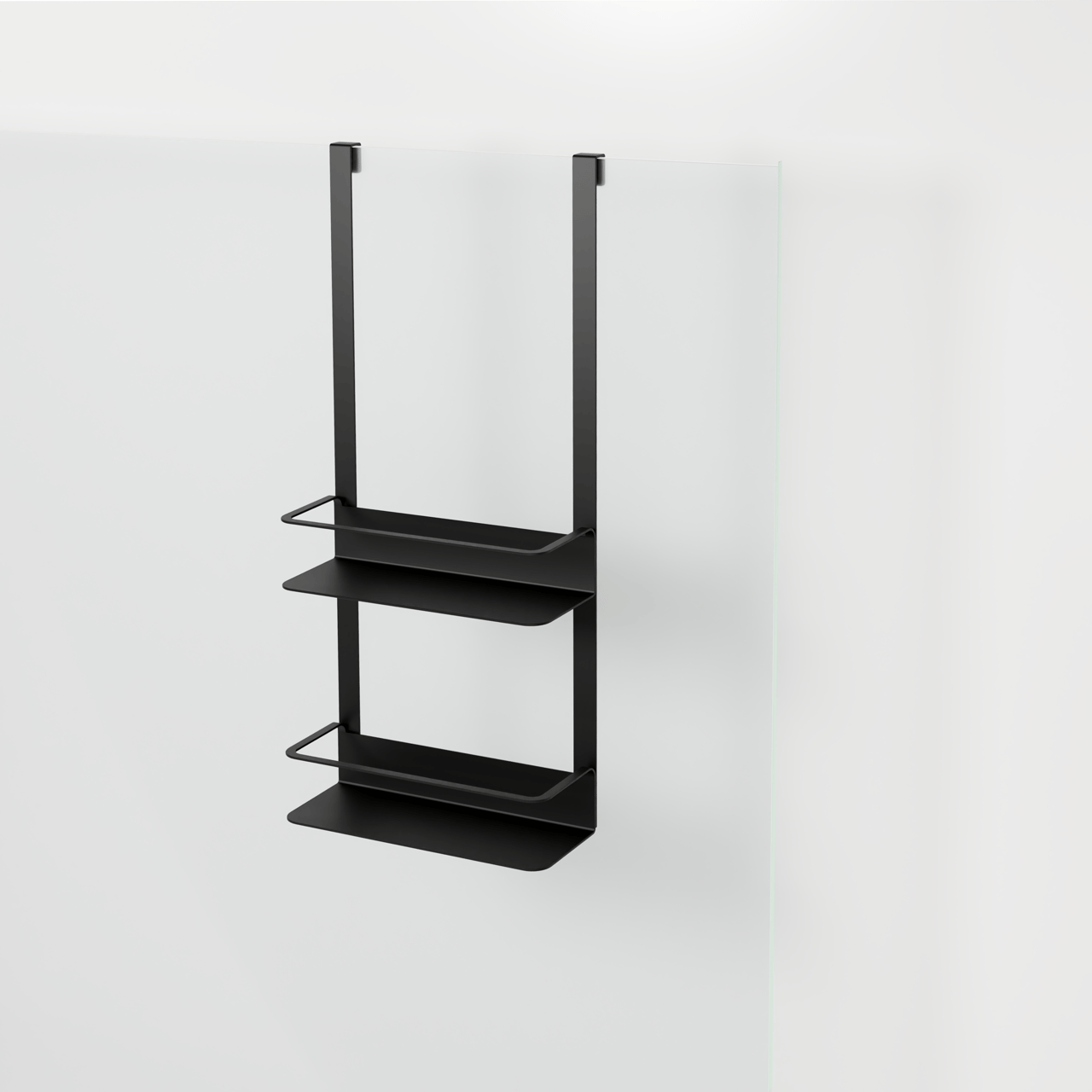 Blaufoss Tika porte-shampooing double pour paroi de douche noir mat