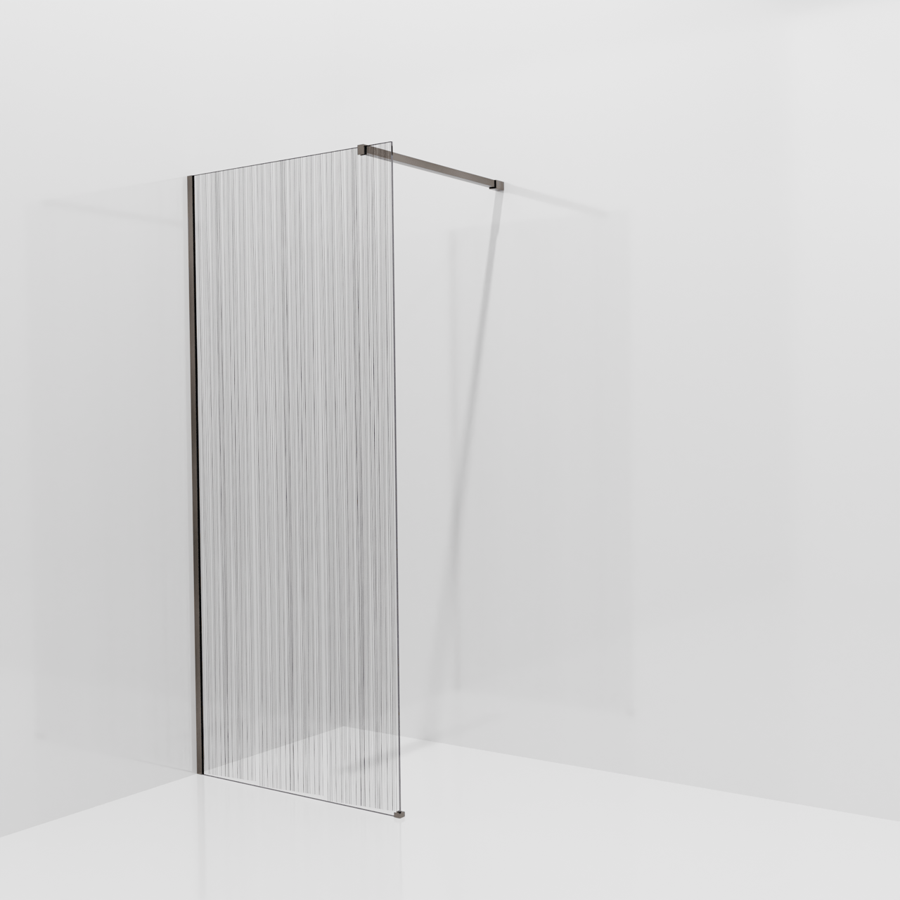 Balmani Modular douche à l'italienne: 90 x 200 cm, Mikado, Profil Brushed GunMetal