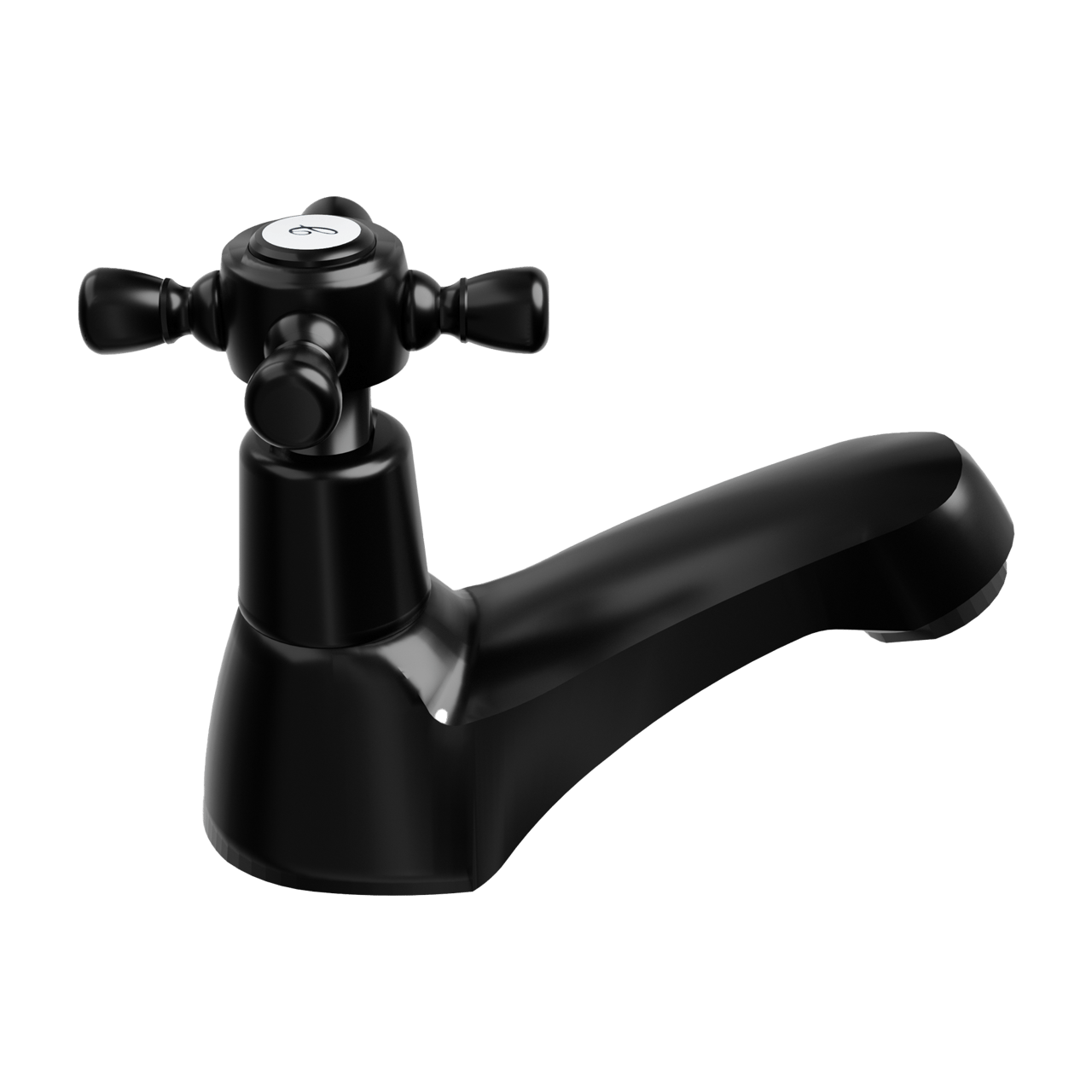 Linie Retro Standard Kaltwasserhahn Schwarz matt