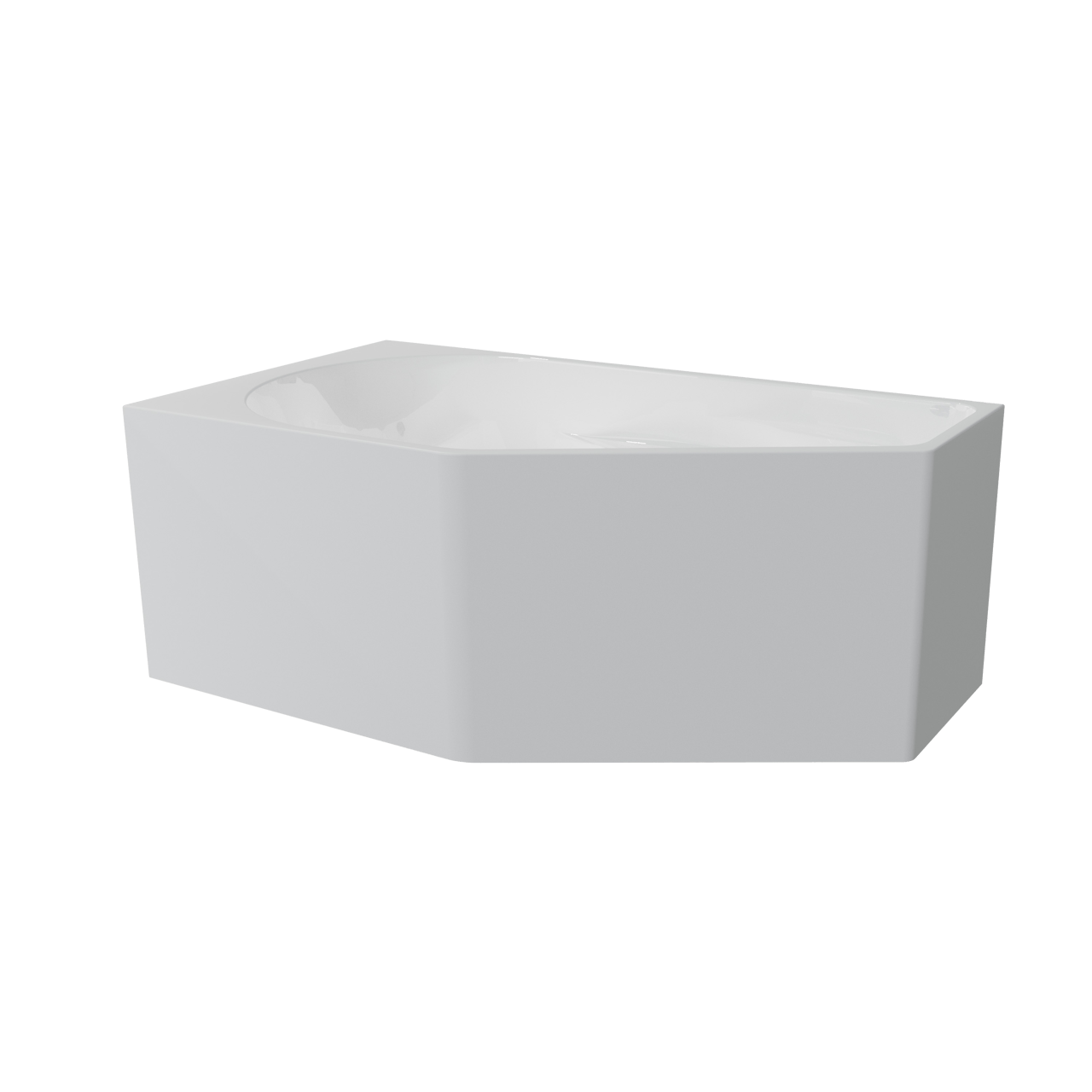 Luca Varess Pico 1-Personen-Eckbadewanne: links, 160 x 90 cm, Acryl, Weiß Glänzend