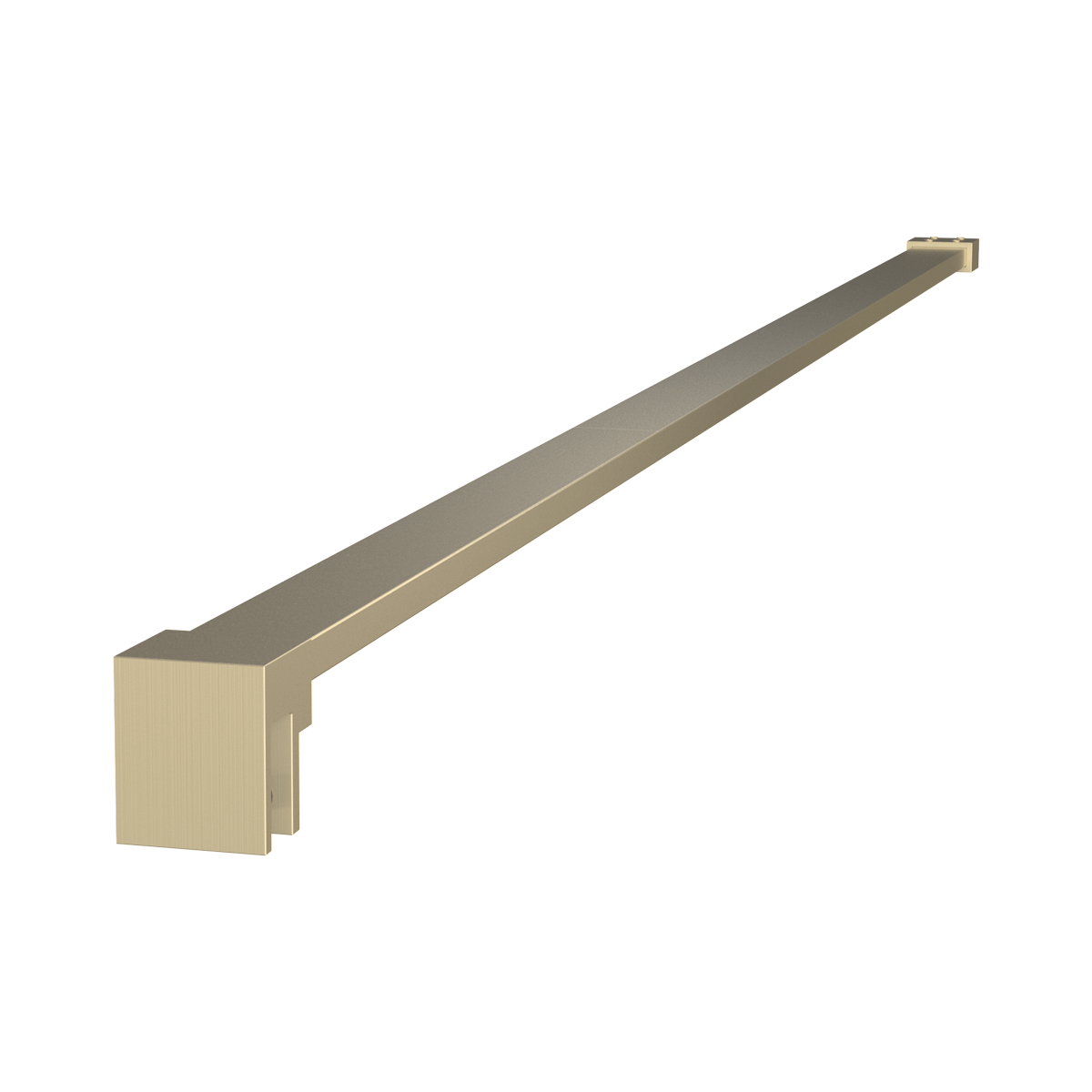 Balmani Modular Walk-In Dusche: 140 x 200 cm, Klarglas, Profil Brushed Champagne Gold