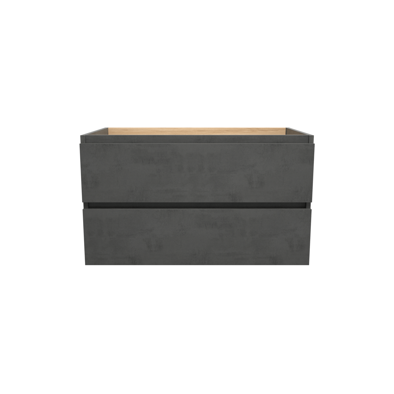 Balmani Lucida meuble sous-lavabo suspendu 90 x 55 cm béton gris foncé 2 tiroirs