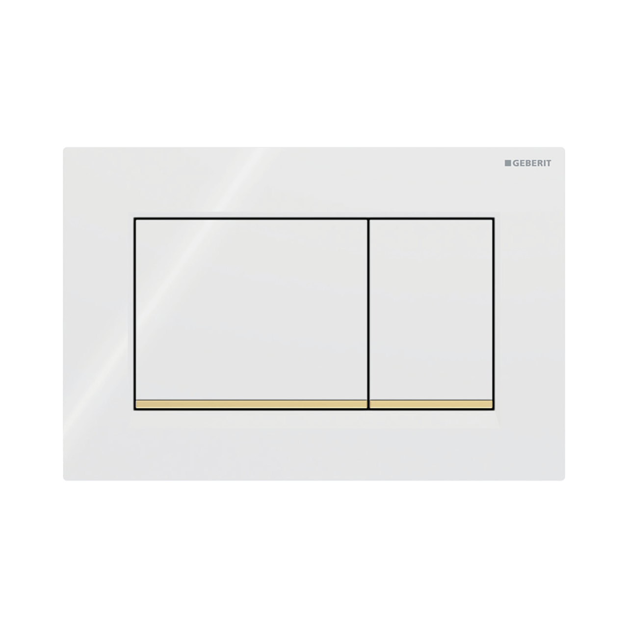 Sigma20 plaque de commande carrée, blanc brillant/or brillant pour Sigma UP320 ou UP720 bâti-support